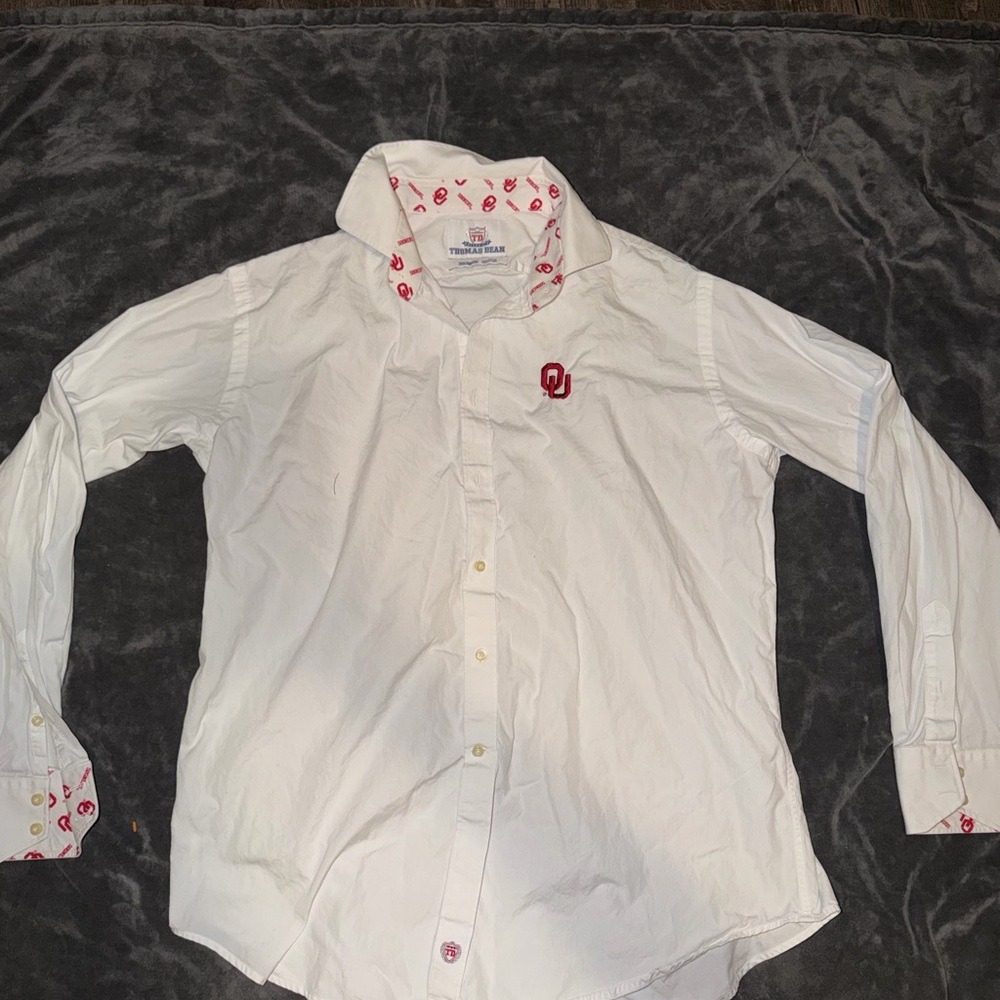 Womens  Thomas Dean Button Up OU Sooners Shirt Size XL